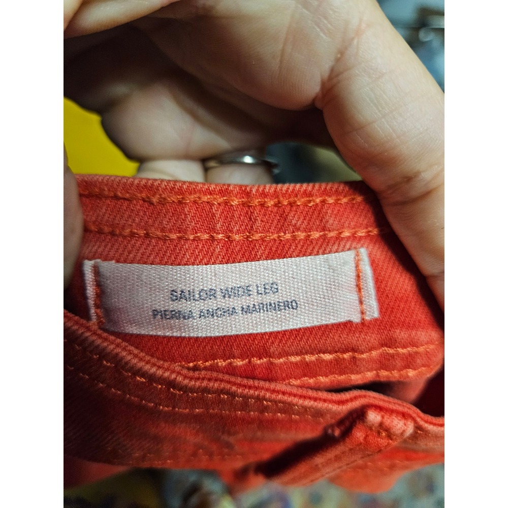 Universal Thread Sailor Wide Leg Red High Rise Denim Pants Size 2 - Picture 5 of 7